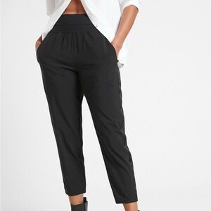 Athleta Nikita Slim Tapered Black Cropped Ankle Pants
